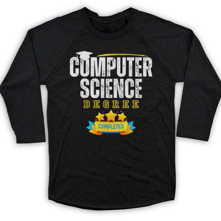 Computer Science Degree Graduation Senior Celebration Grad Baseball Raglan Shirt