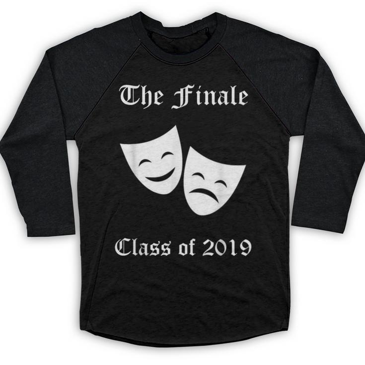 Cool Theater Graduation Tshirt Tragedy And Comedy Masks Baseball Raglan Shirt