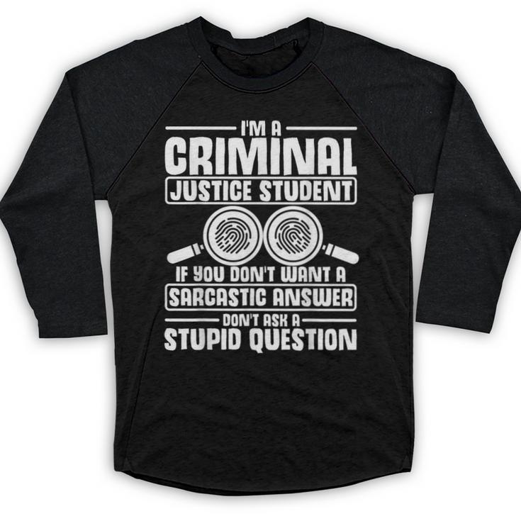 Criminal Justice Degree Graduation Criminal Justice Student Baseball Raglan Shirt