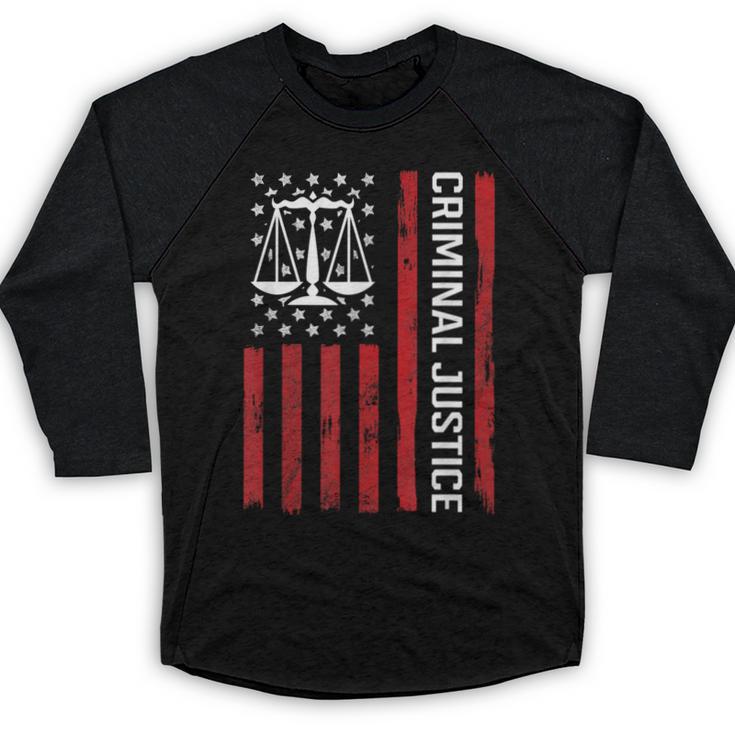 Criminal Justice Major College Student Graduate Graduation Baseball Raglan Shirt