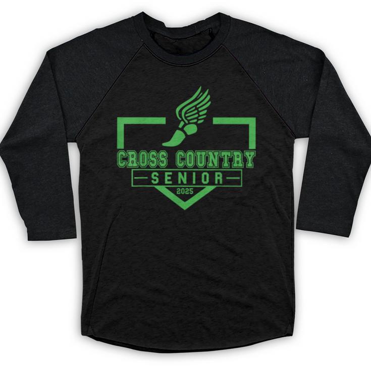 Cross Country Senior Night Senior 2025 Graduation Party 23 Baseball Raglan Shirt