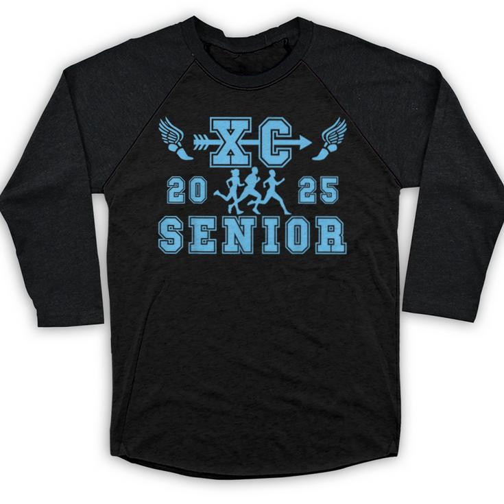 Cross Country Senior Night Senior 2025 Graduation Party 25 Baseball Raglan Shirt