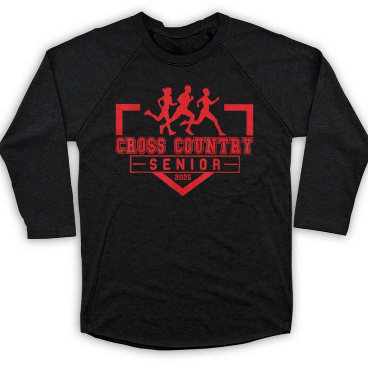 Cross Country Senior Night Senior 2025 Graduation Party 8 Baseball Raglan Shirt