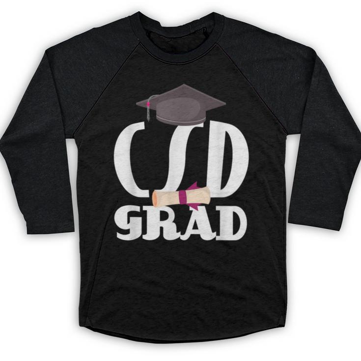CSD Masters Graduation  Men Women Son Daughter Baseball Raglan Shirt