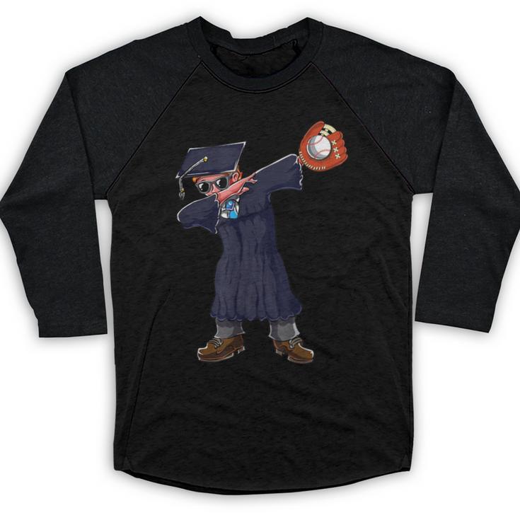 Cute Dabbing Kid Elementary School Graduation Baseball Baseball Raglan Shirt