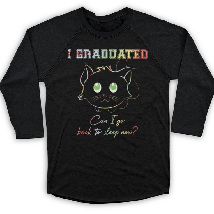 Cute Can I Go Back To Sleep Graduation Baseball Raglan Shirt