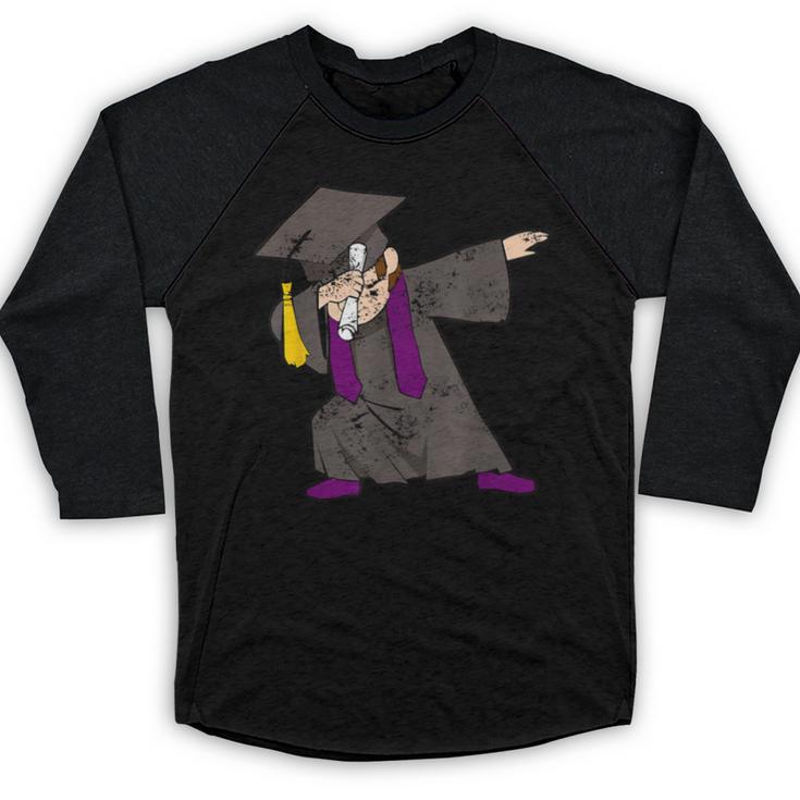 Dabbing Graduate For Graduation Men Dab Cute T Shirt Baseball Raglan Shirt