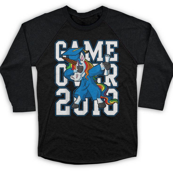 Dabbing Graduation Class Of 2018 T Shirt Unicorn Dab Baseball Raglan Shirt
