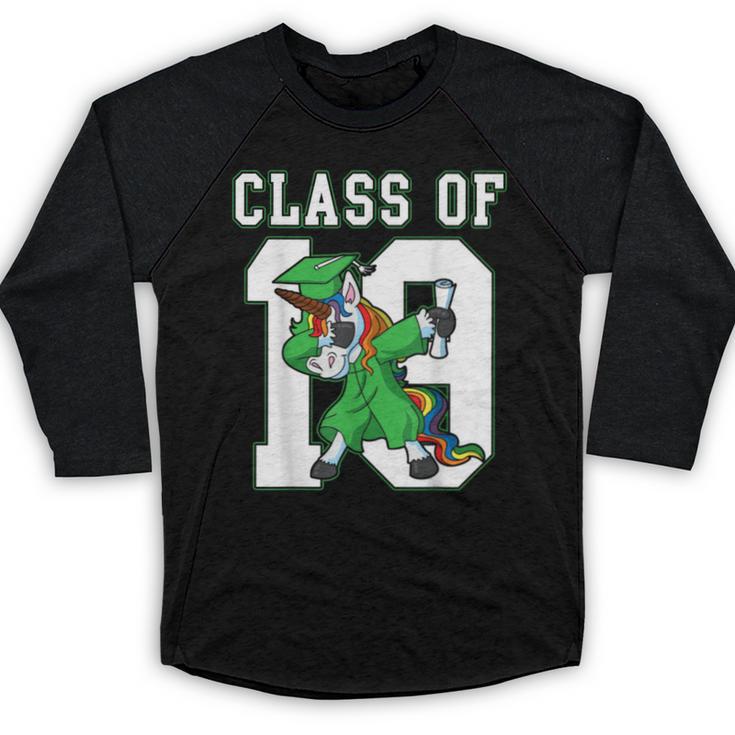 Dabbing Graduation Class Of 2019 Dabbing Unicorn Tee Baseball Raglan Shirt