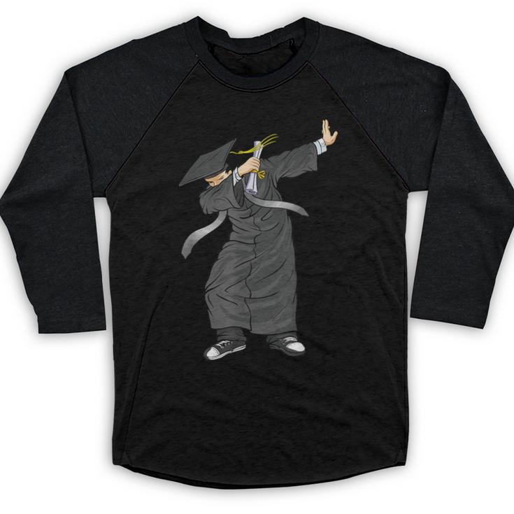 Dabbing Graduation Class Of 2024 Men Graduation Baseball Raglan Shirt