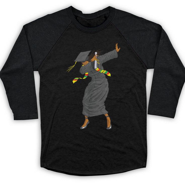 Dabbing Graduation Class Of 2025 Women History Month Baseball Raglan Shirt