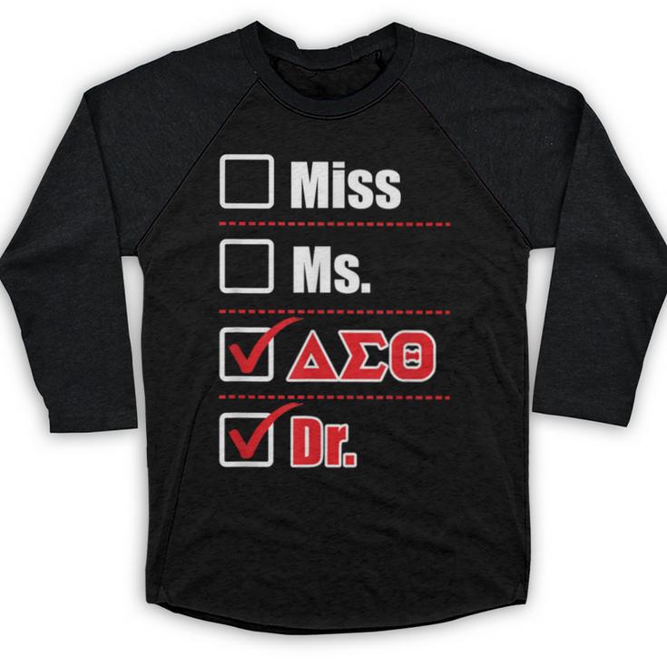 Delta Sigma Theta Sorority Delta Doctor Graduation Baseball Raglan Shirt