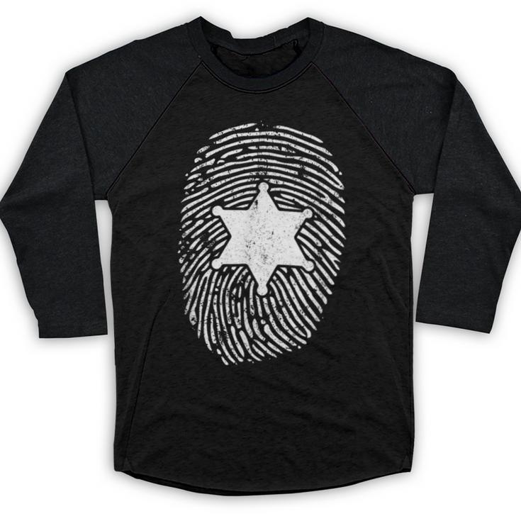 Deputy Sheriff DNA Sheriff Graduation 6 Star Badge Baseball Raglan Shirt