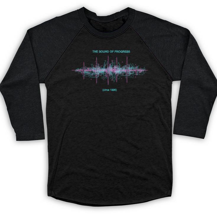 DIAL UP Modem Sound Of Progress 1996 Gen X Tech Nostalgia Baseball Raglan Shirt
