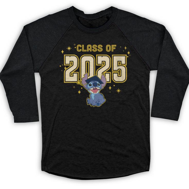 Disney Lilo & Stitch Graduation 2025 Stitch Collegiate Baseball Raglan Shirt