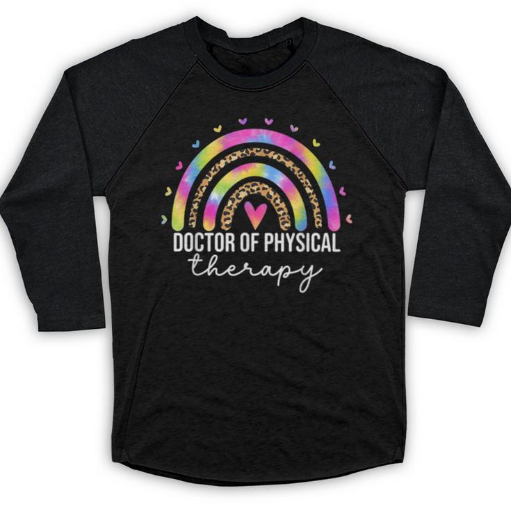 Doctor Of Physical Therapy Therapist DPT Graduation Rainbow Baseball Raglan Shirt