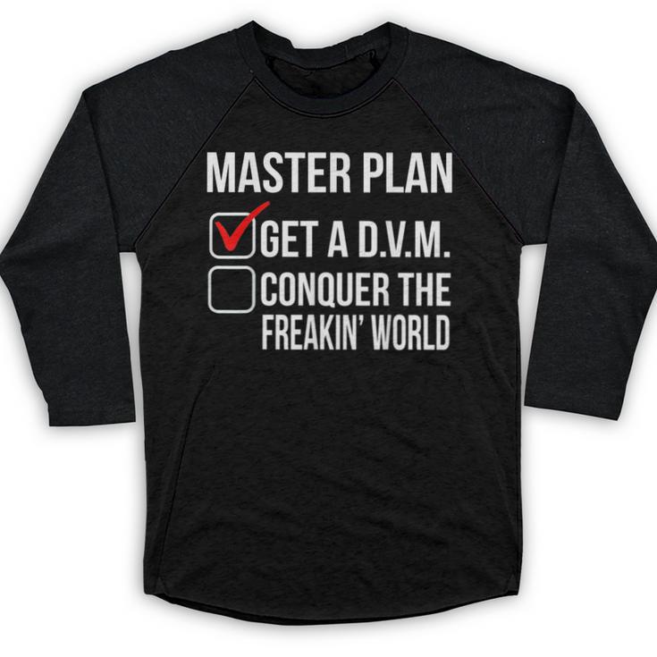 DVM Veterinarian Graduation Doctor Veterinary Medicine Baseball Raglan Shirt