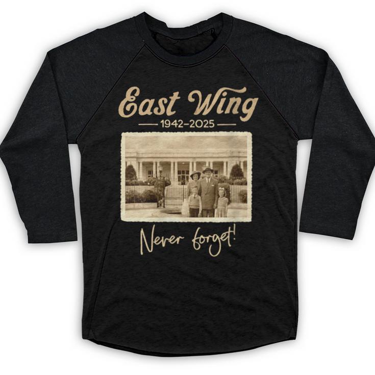 East Wing Never Forget American Vintage Nostalgia Baseball Raglan Shirt