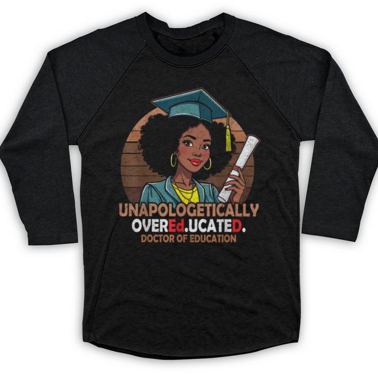 EdD Black Girls Doctor Of Education Graduation Black Women Baseball Raglan Shirt