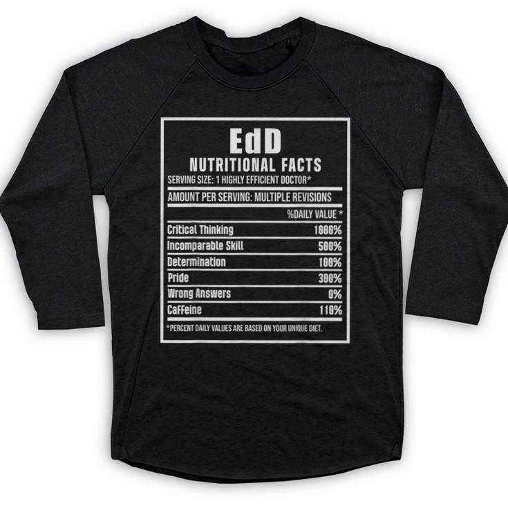 EdD Doctor Of Education Nutrition Doctorate Graduation Baseball Raglan Shirt