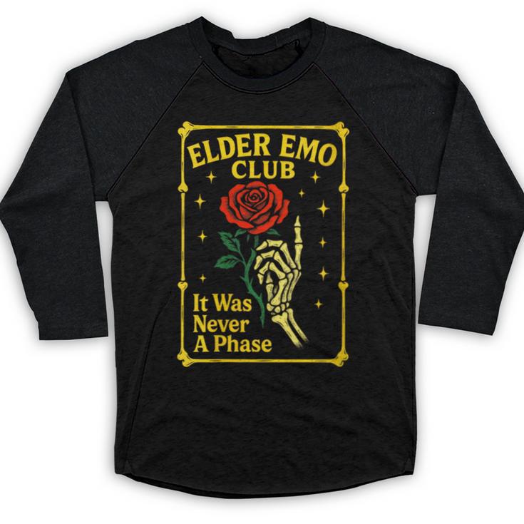 Elder Emo Club Emo Gothic Music Nostalgia Baseball Raglan Shirt