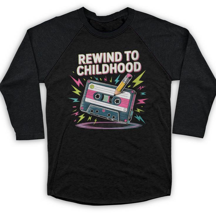 Elder Millennials Embracing 90s Rewind Nostalgia Vibes Baseball Raglan Shirt