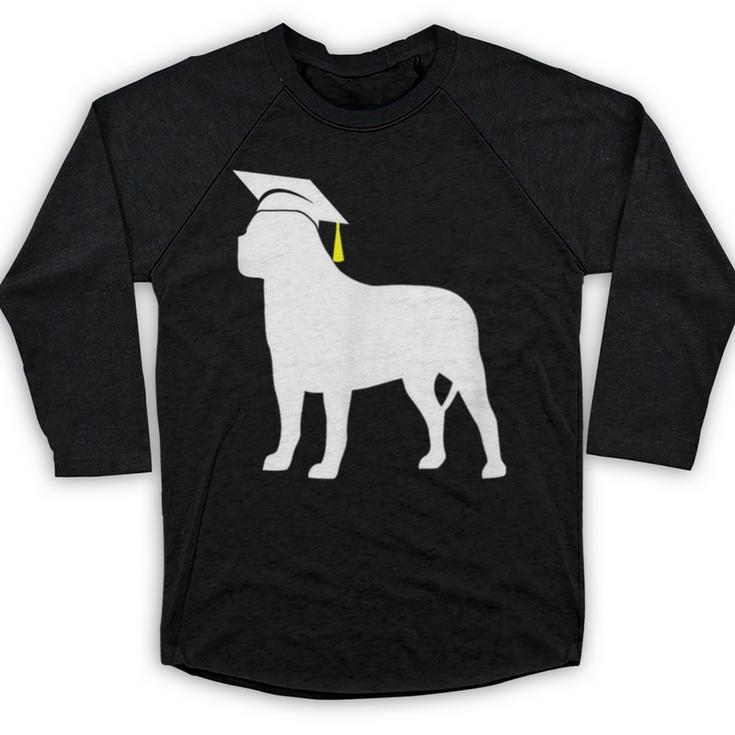 English Mastiff Graduation Dog Graduate Baseball Raglan Shirt