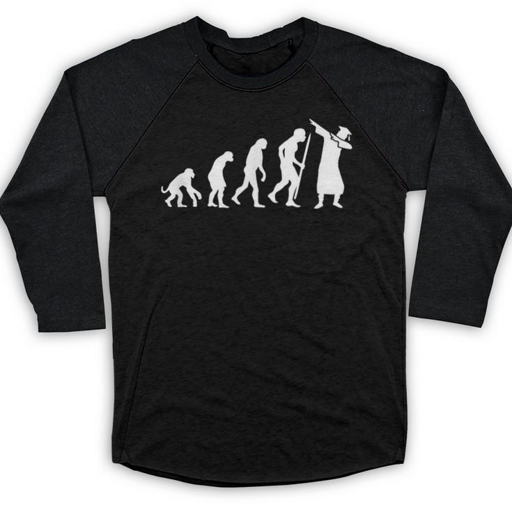 Evolution Of Dab Dabbing Dabbin' Graduation School T-Shirt Baseball Raglan Shirt