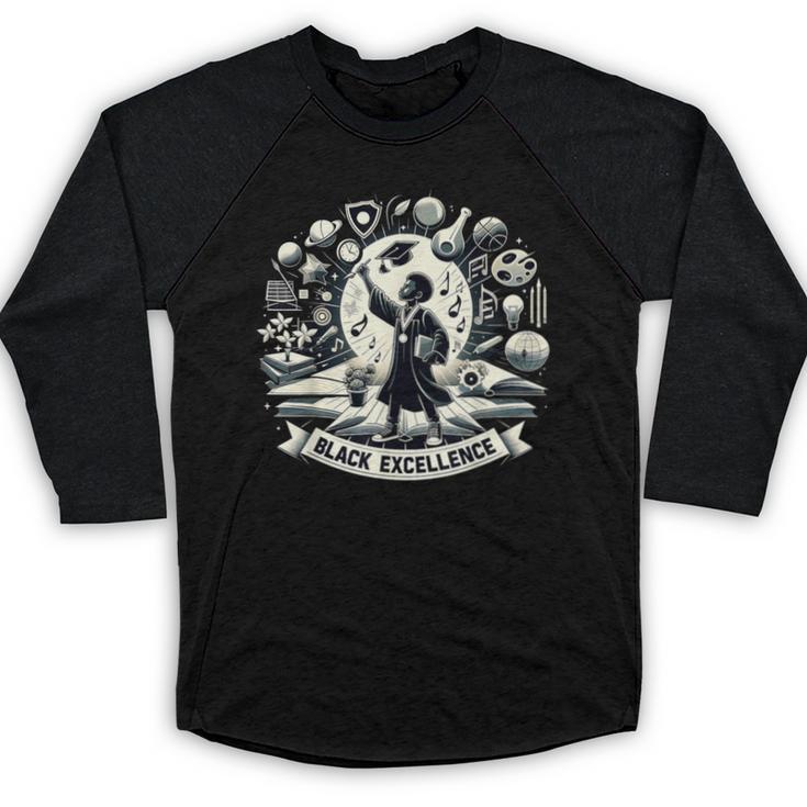 Excellence Graduation Black History Month Inspiring Baseball Raglan Shirt