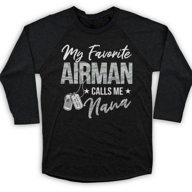 My Favorite Airman Calls Me Nana US Air Force Graduation Baseball Raglan Shirt