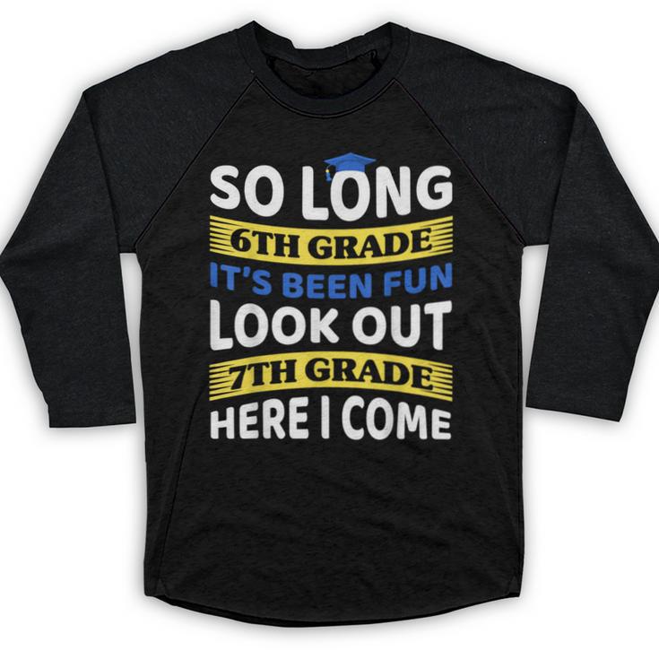 First Day School 7th Grade 6th Grade Graduation Baseball Raglan Shirt