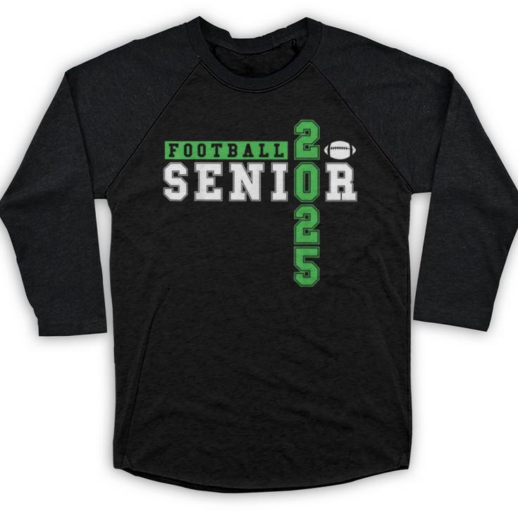 Football Senior Night Football Senior 2025 Graduation 23 Baseball Raglan Shirt