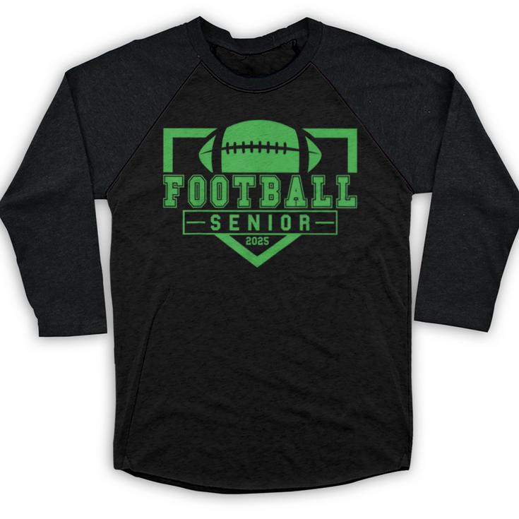 Football Senior Night Football Senior 2025 Graduation 24 Baseball Raglan Shirt