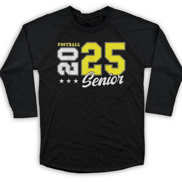 Football Senior Night Football Senior 2025 Graduation 55 Baseball Raglan Shirt