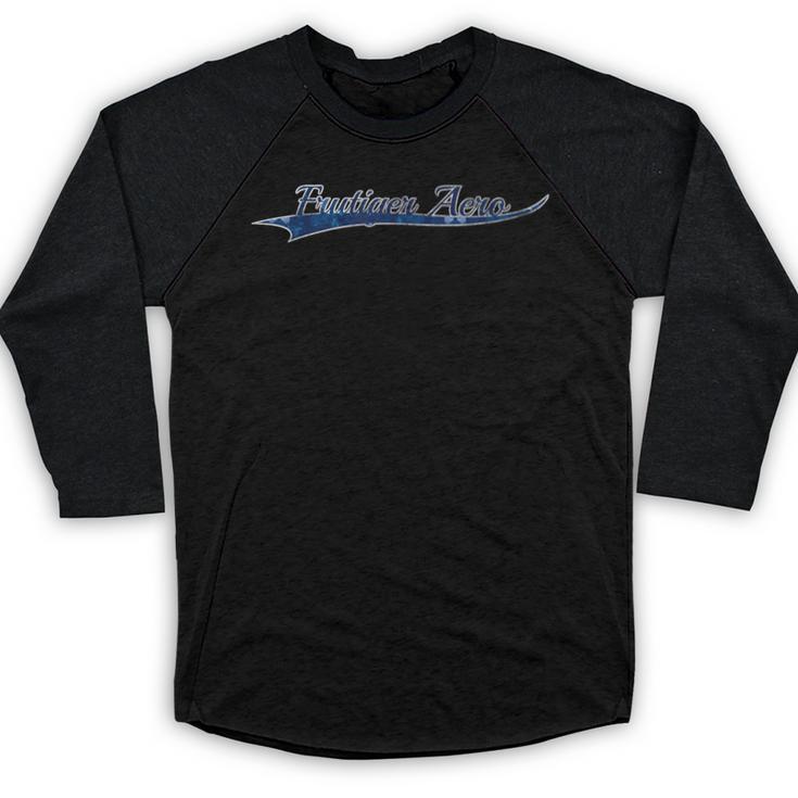Frutiger Aero Aesthetic Digital Art Vintage Varsity Baseball Raglan Shirt