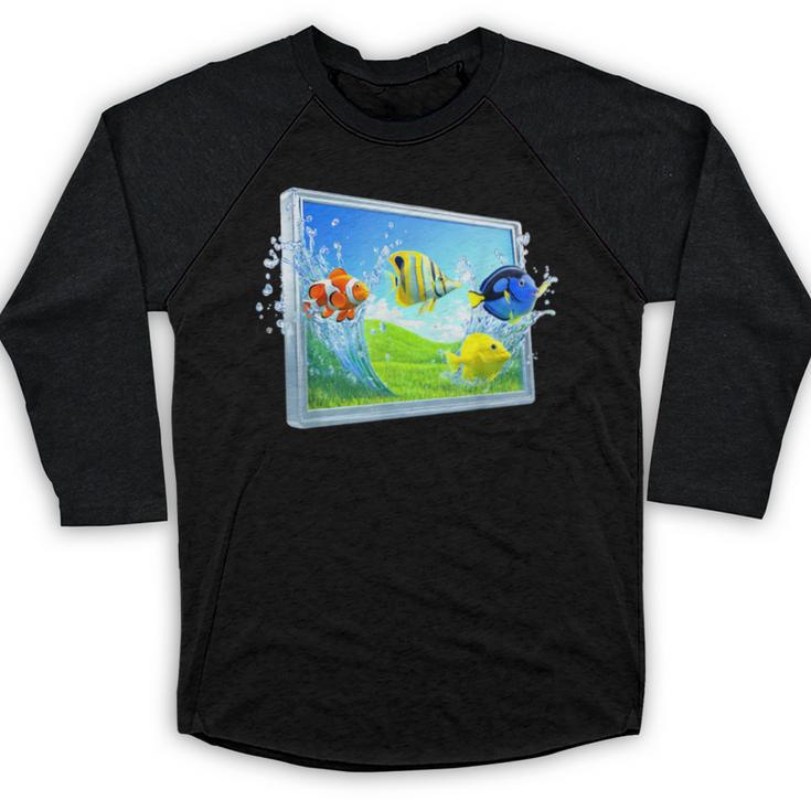 Frutiger Aero Fish Baseball Raglan Shirt
