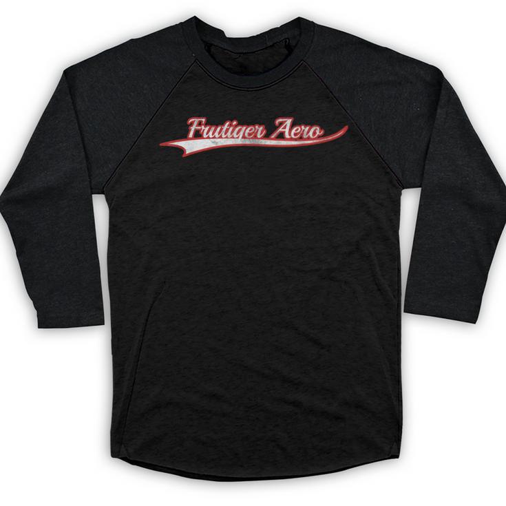 Frutiger Aero Retro Digital Aesthetic Y2K Vintage Varsity Baseball Raglan Shirt