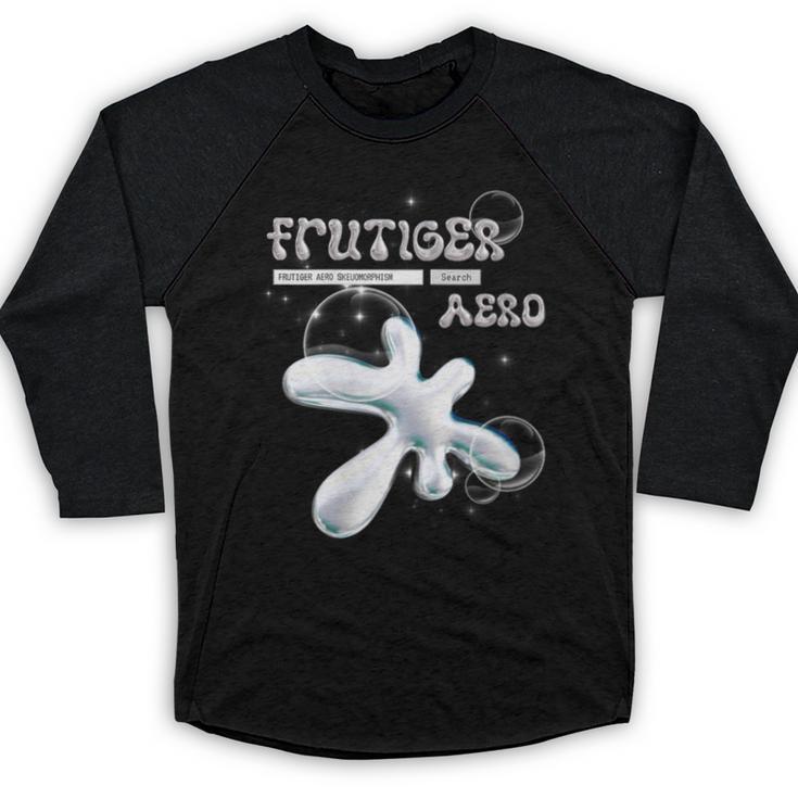 Frutiger Aero Y2K Fashion Trends Statement Piece Tech Orb Baseball Raglan Shirt