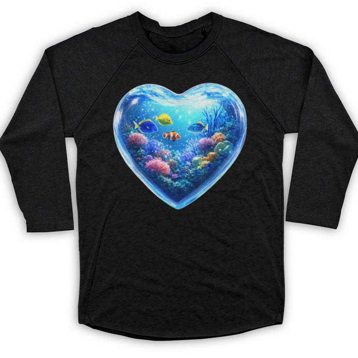 Frutiger Aero Y2K Heart Baseball Raglan Shirt