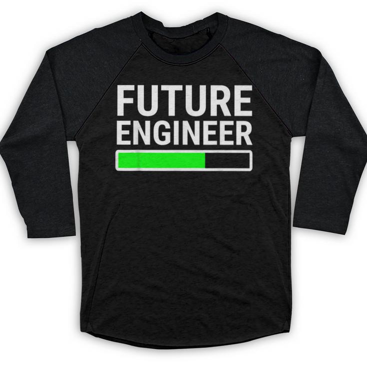 Future Engineer Loading Bar Cool Graduation Baseball Raglan Shirt