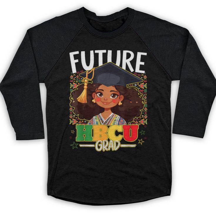 Future HBCU Grad Afro Girl College Graduation Kids Baseball Raglan Shirt
