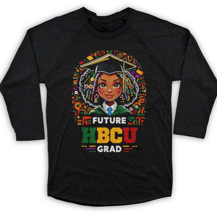 Future HBCU Grad Graduation Students Girl Kids Baseball Raglan Shirt