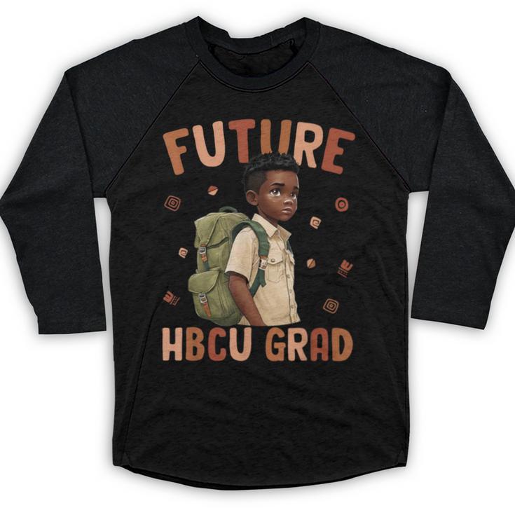 Future HBCU Grad History Month Graduation Boys Kids Baseball Raglan Shirt