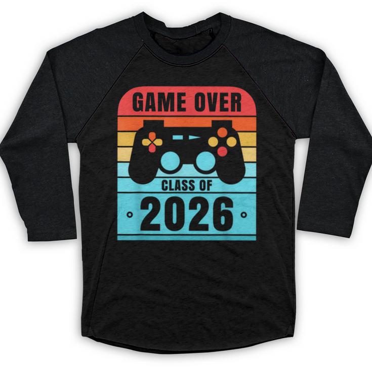 Game Over Class Of 2026 Shirt Students Graduation Baseball Raglan Shirt