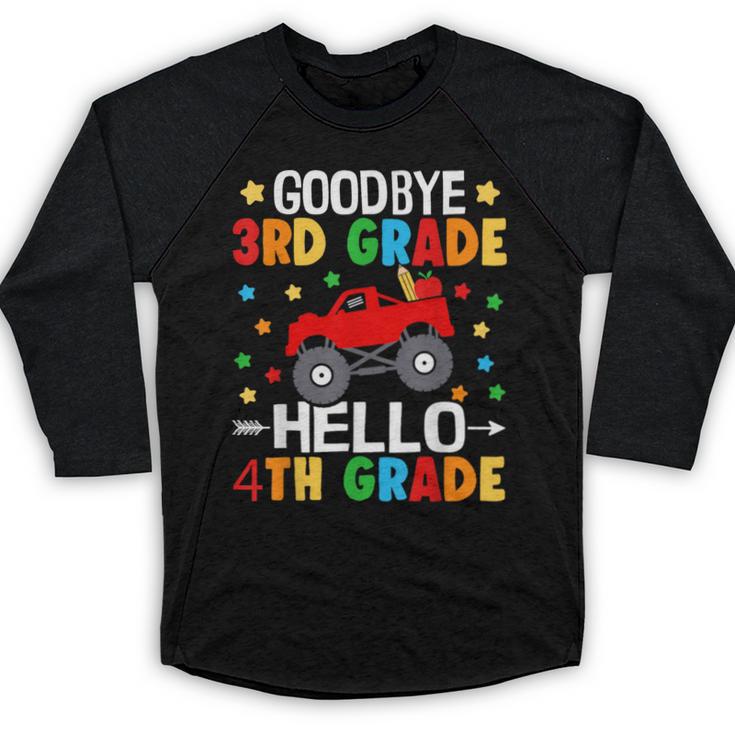 Goodbye 3rd Grade Hello 4th Grade Graduation 2024 Baseball Raglan Shirt