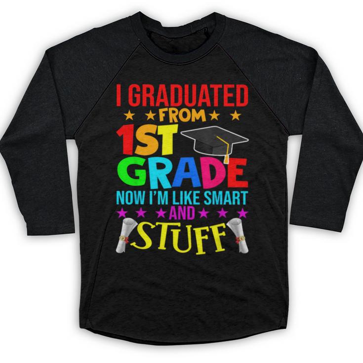 I Graduated From 1st Grade Graduation Matching Student Baseball Raglan Shirt