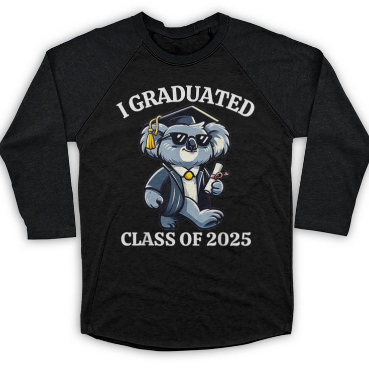 I Graduated Graduate Class Of 2025 Koala Graduation Baseball Raglan Shirt