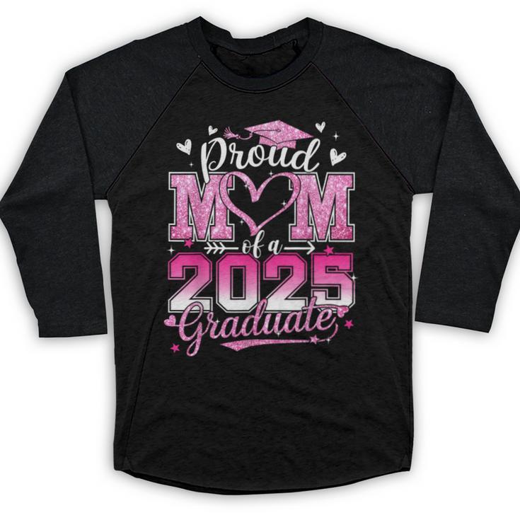 Graduation 2025 Proud Mom Of 2025 Graduate Floral Women Baseball Raglan Shirt