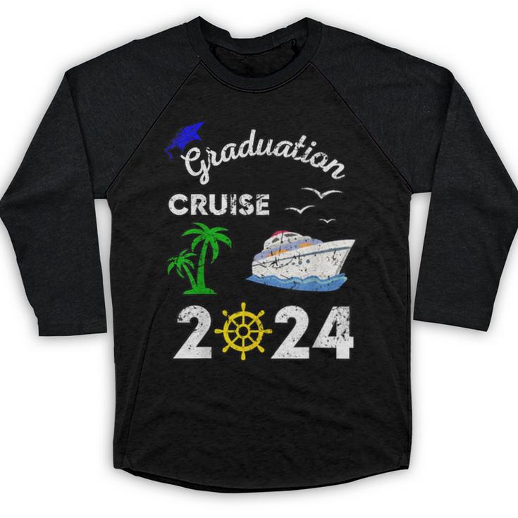 Graduation Cruise 2024 Ship Boat Vacation Summer Vacation Men Women Kids Baseball Raglan Shirt