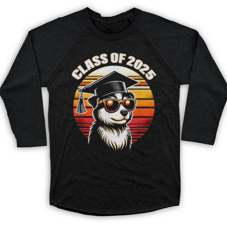 Graduation Day 2025 Graduate Class School Degree College Dog Baseball Raglan Shirt